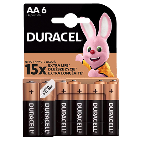 BATERIE ALCALINA LR06 BLISTER 6 BUC DURACELL