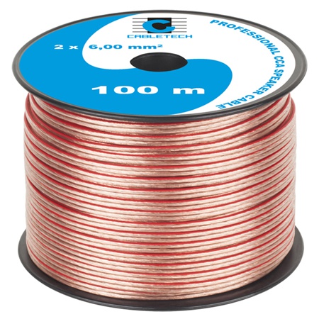 CABLU DIFUZOR CCA 2X6.00MM TRANSPARENT 100M