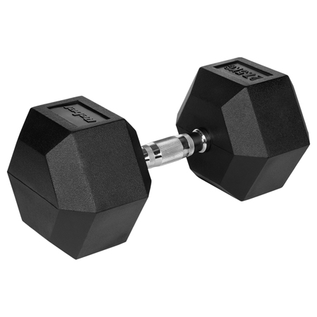 GANTERE DUMBBELL HEX FONTA CAUCIUCATA 27.5KG REBEL ACTI