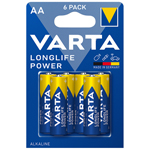 6 BATERII ALCALINE LR06 LONGLIFE POWER VARTA